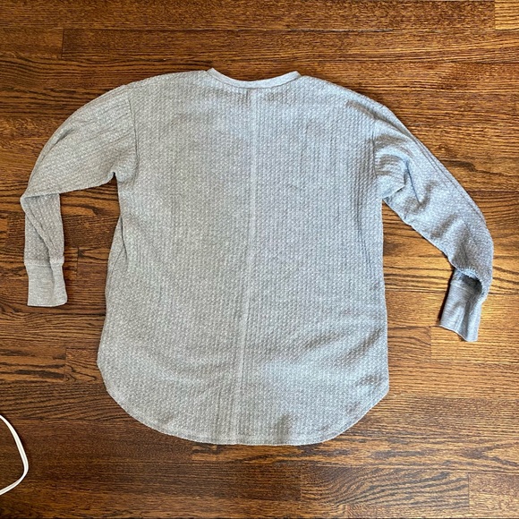 Grey Waffle-Knit Sweater - Picture 3 of 4